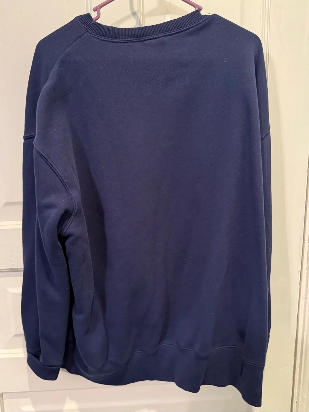 Nike Navy Blue Men's Crewneck Sweatshirt with White Swoosh